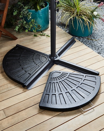 Pack of 2 Quarter Parasol Base for Hanging Parasol