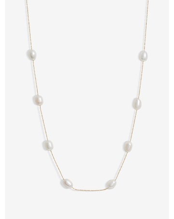 Jon Richard Gold Plated Fine Chain And Freshwater Pearl Necklace