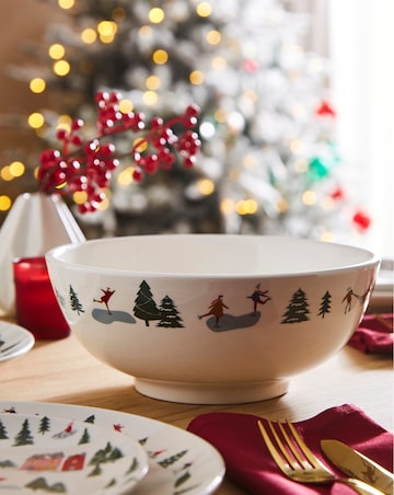 Joyful Winter Serving Bowl