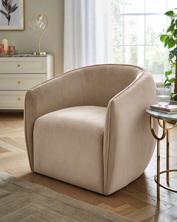 Siena Curved Velvet Accent Chair