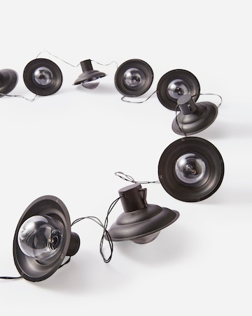 10 Saucer LED Solar String Lights