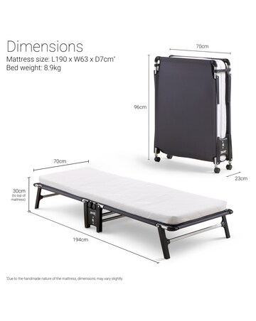 Jay-Be Hideaway Folding Bed with e-Fibre Mattress Single