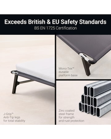 Jay-Be Hideaway Folding Bed with e-Fibre Mattress Single