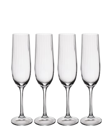 Mikasa Treviso Set of 4 Flute Glasses