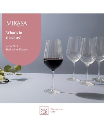 Mikasa Treviso Set of 4 Red Wine Glasses
