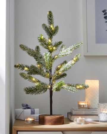 Pre Lit Snowy Tabletop Tree