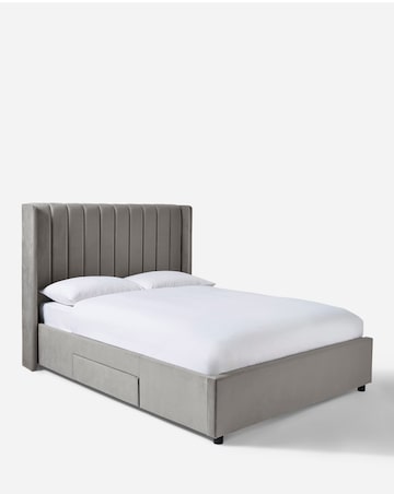 Eloise Winged Velvet Storage Bedframe