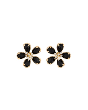 Jon Richard Jet Floral Studs