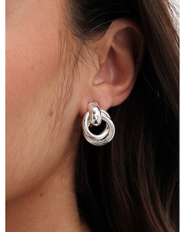 Jon Richard Silver Door Knocker Earrings