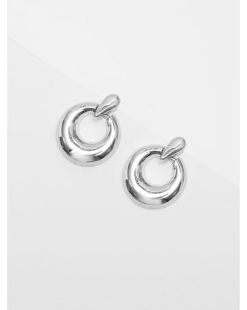 Jon Richard Silver Door Knocker Earrings