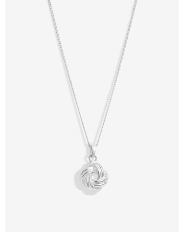 Simply Silver Polished Knotted Pendant