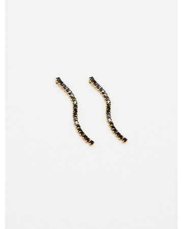 Inicio Jet Linear Earrings - Gift Pouch