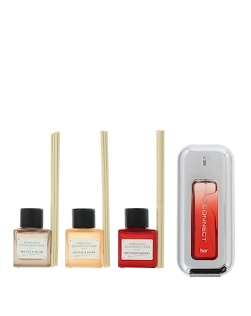 French Connection 3 x 50ml Diffuser Set and FCUK Connect Her 100ml Twin Pack