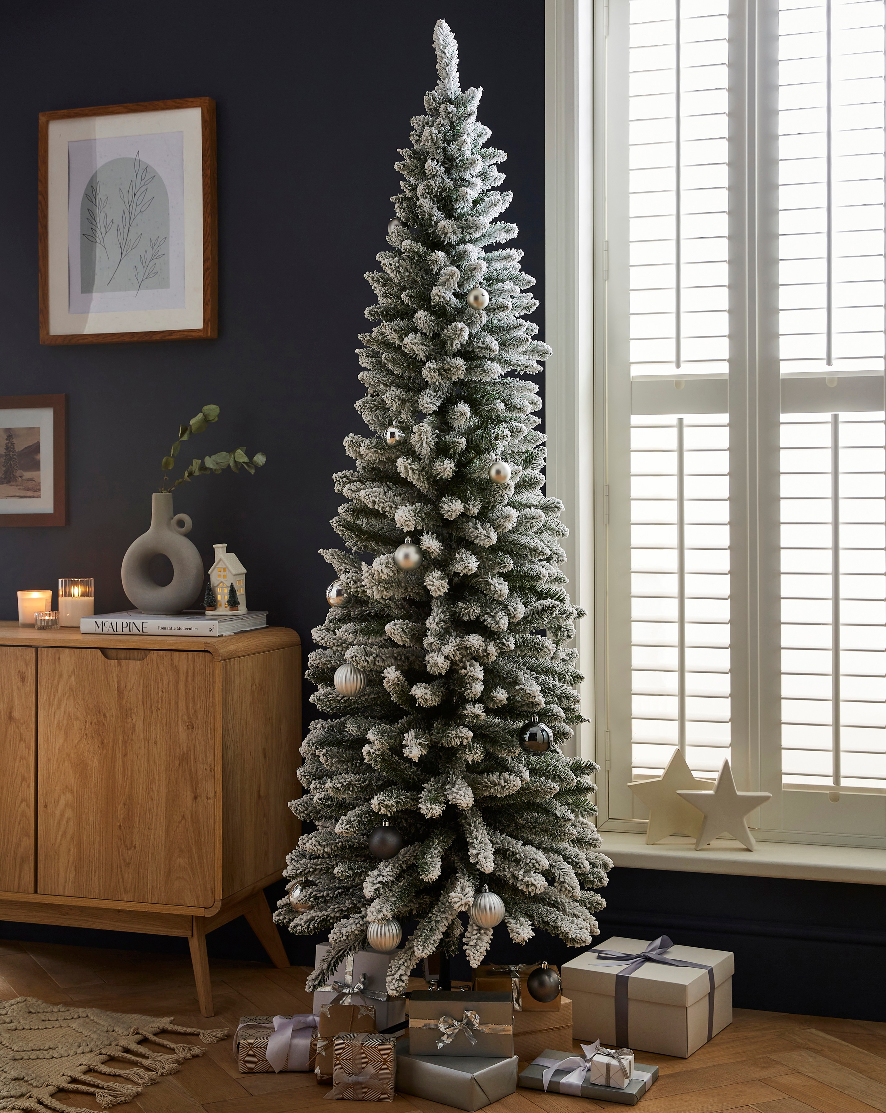 Aspen Slim Flocked Christmas Tree