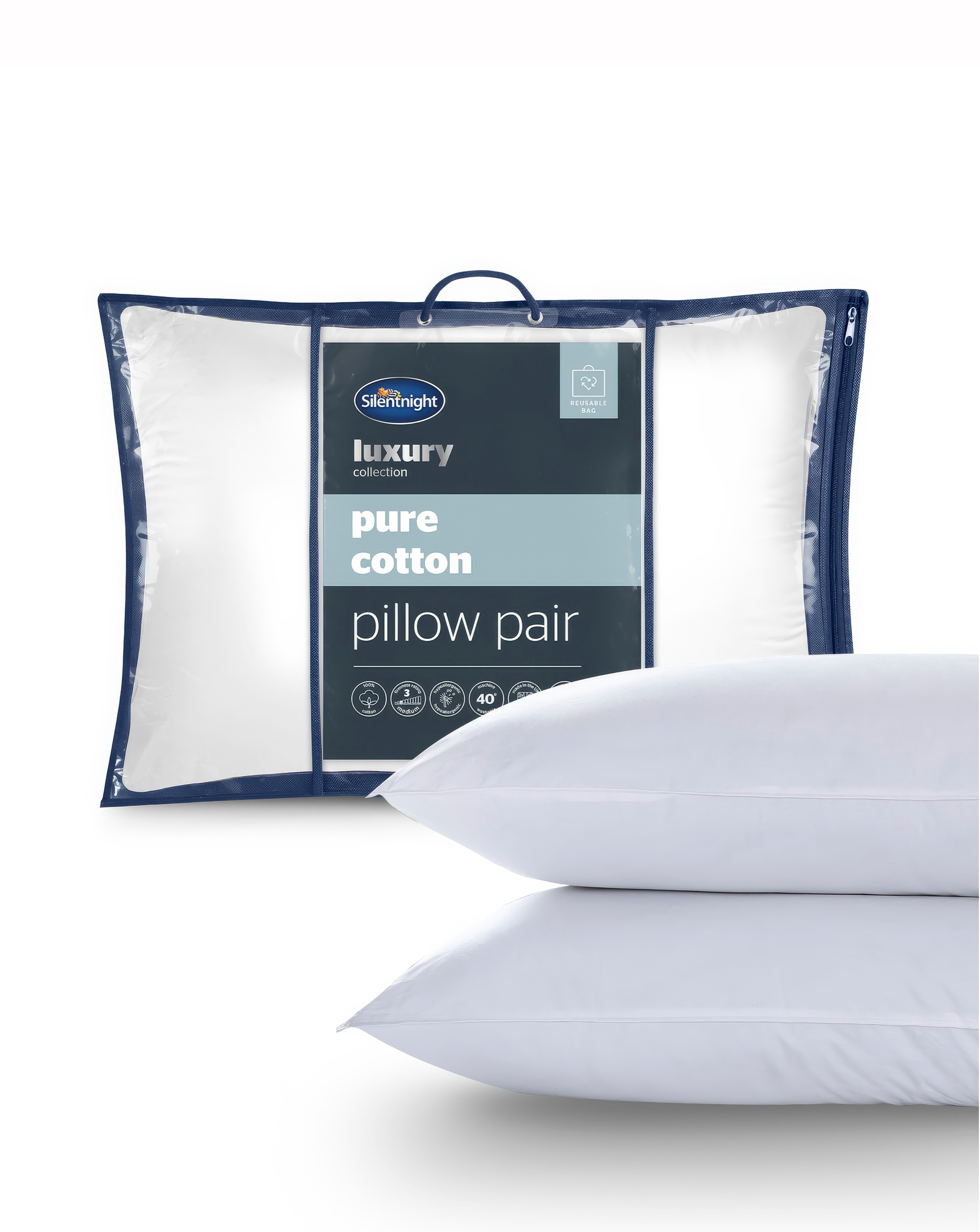 Silentnight Pure Cotton Pillow Pair