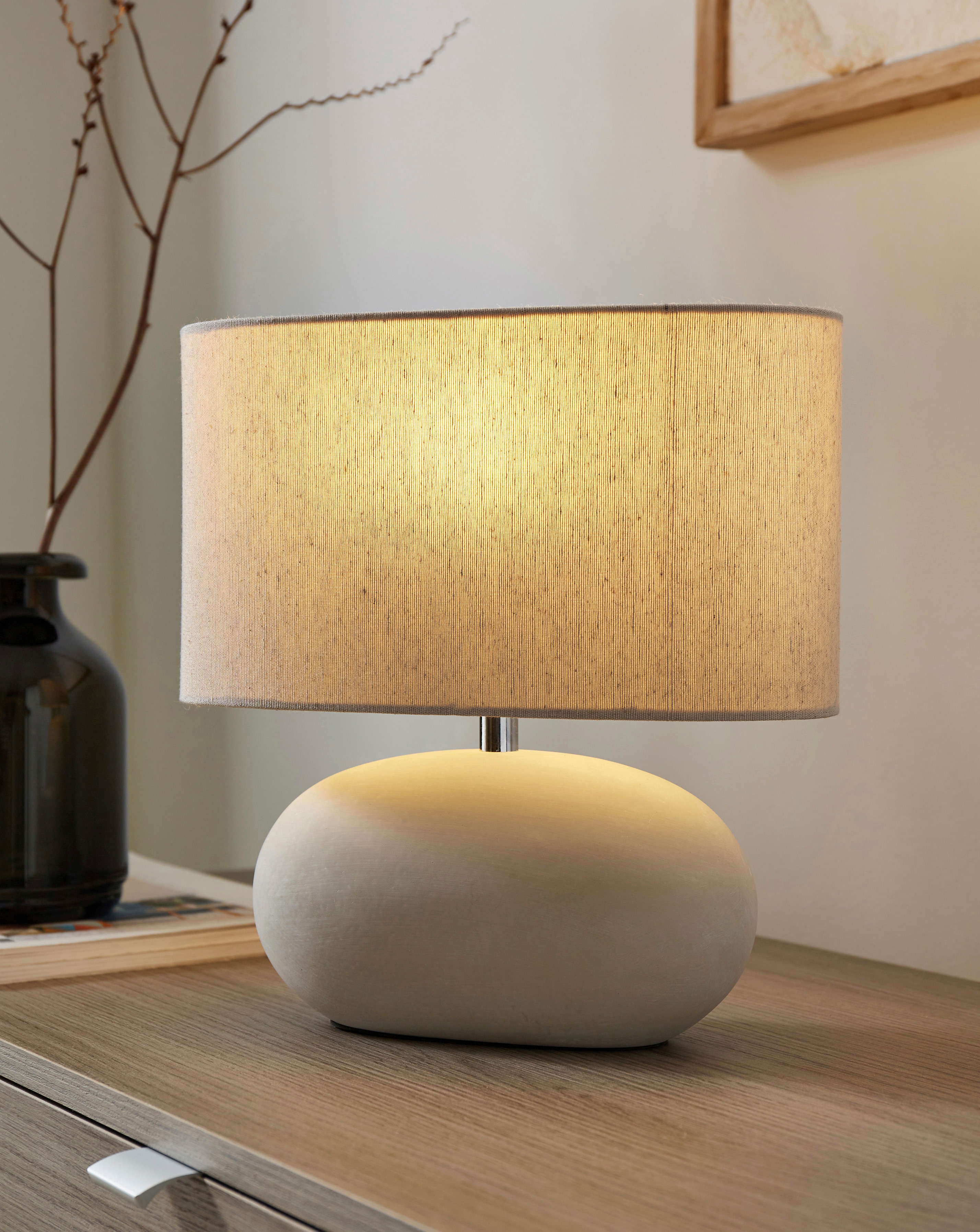 Grey Ceramic Table Lamp