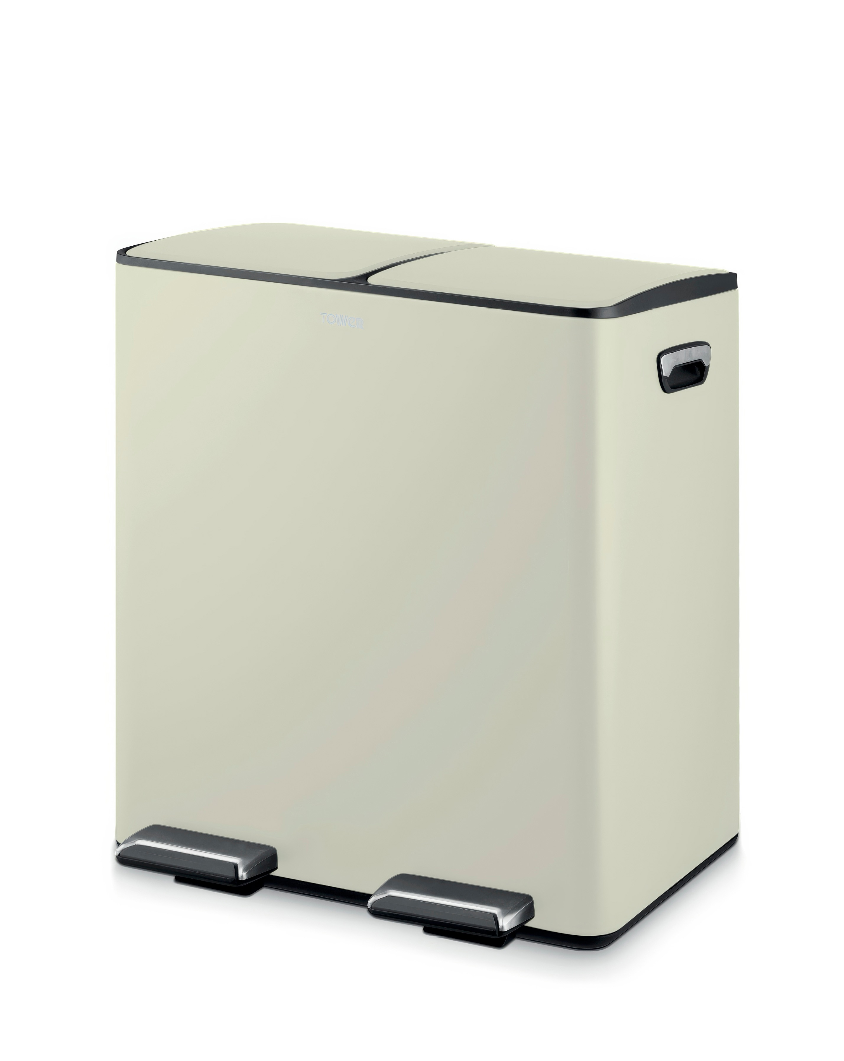 Tower 40L Recycling Pedal Bin Cream
