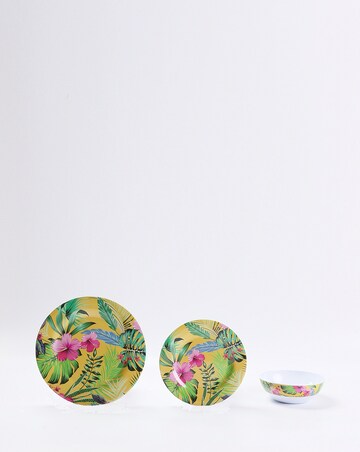Waterside 12 Piece Hawaiian Melamine Picnic Set