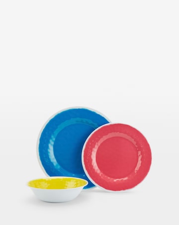 Waterside 12 Piece Multicolour Melamine Picnic Set