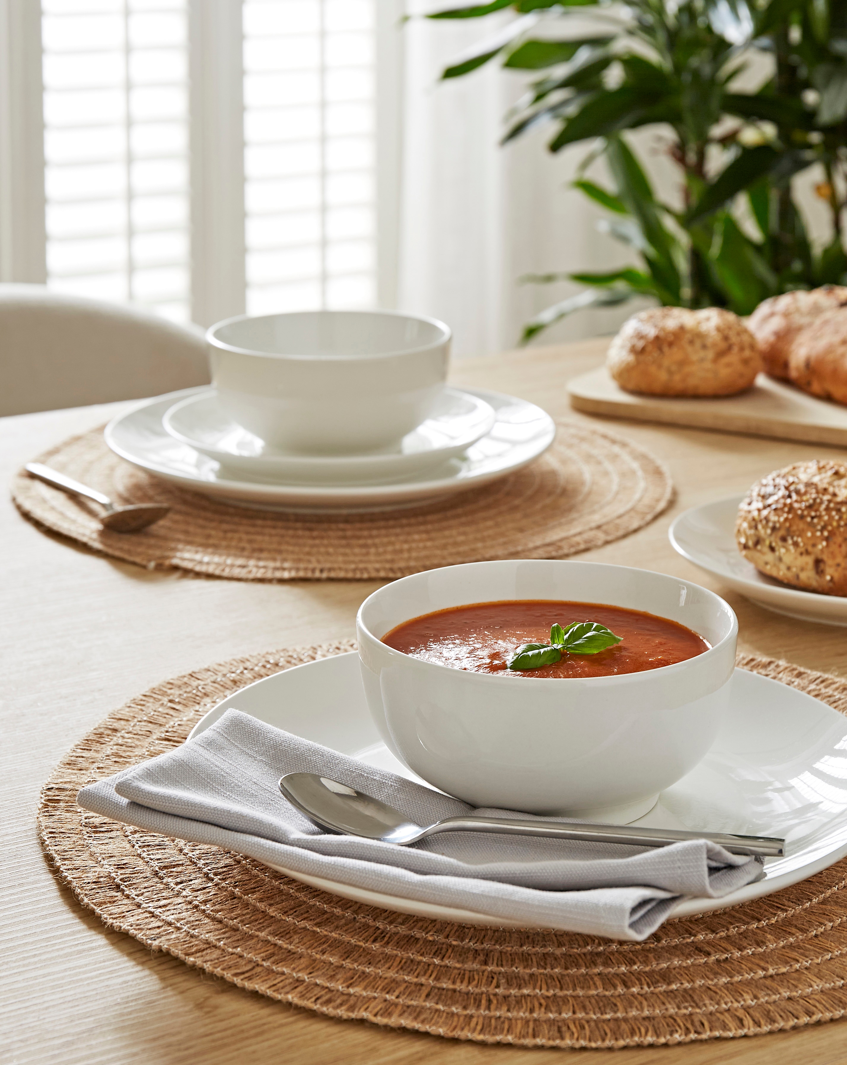 White Porcelain 12 Piece Dinner Set