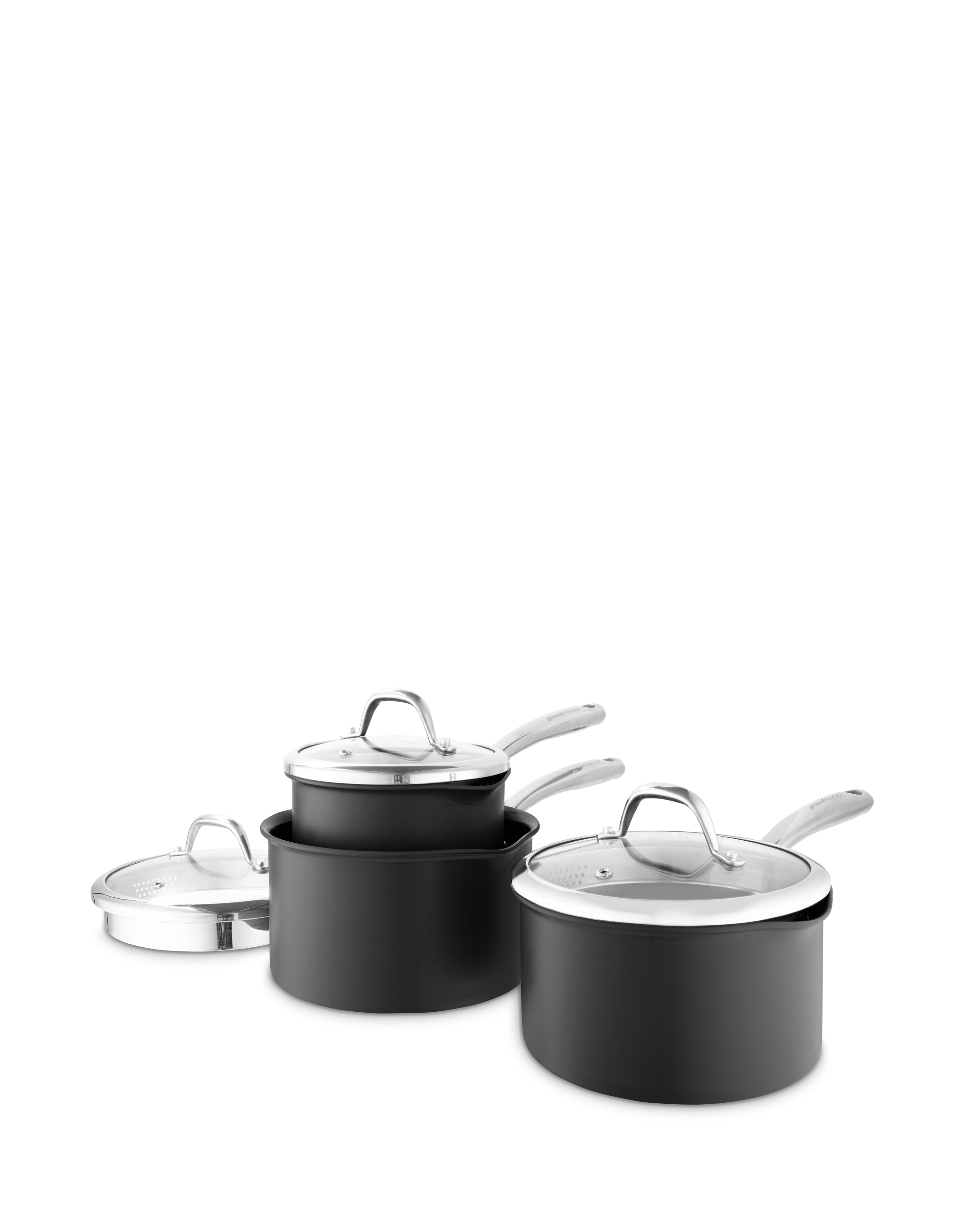 Good Food 3 Piece Saucepan Set