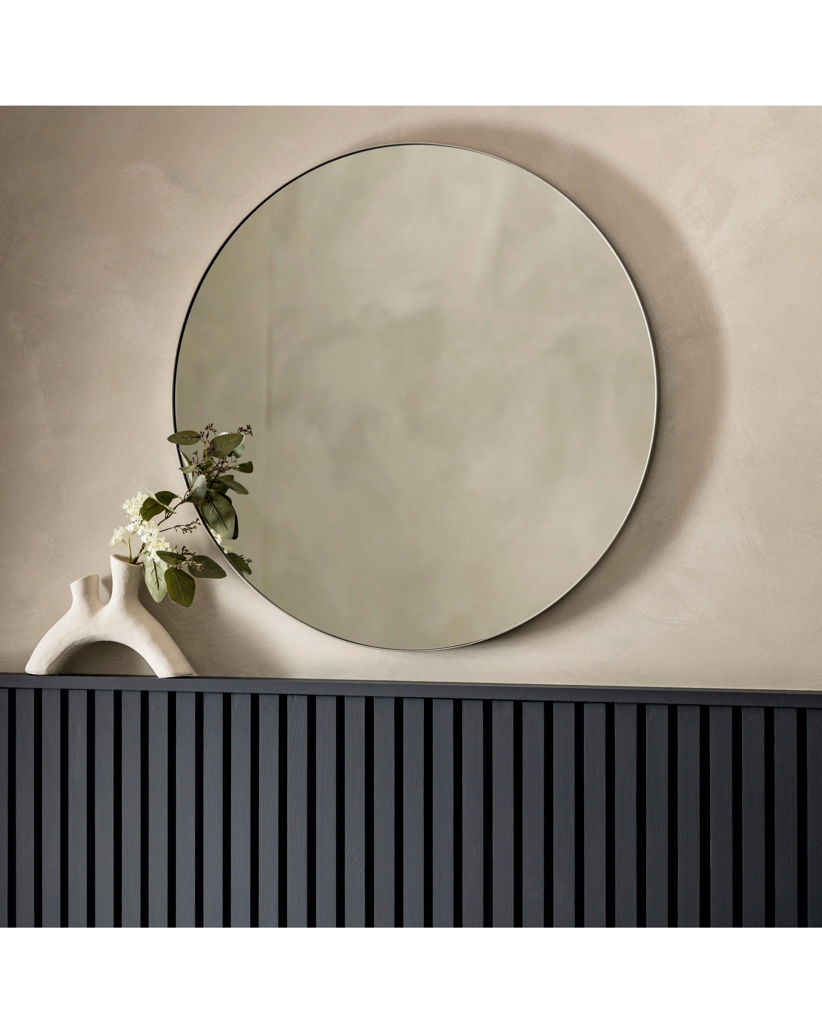 Gallery Bowie Round Mirror Silver