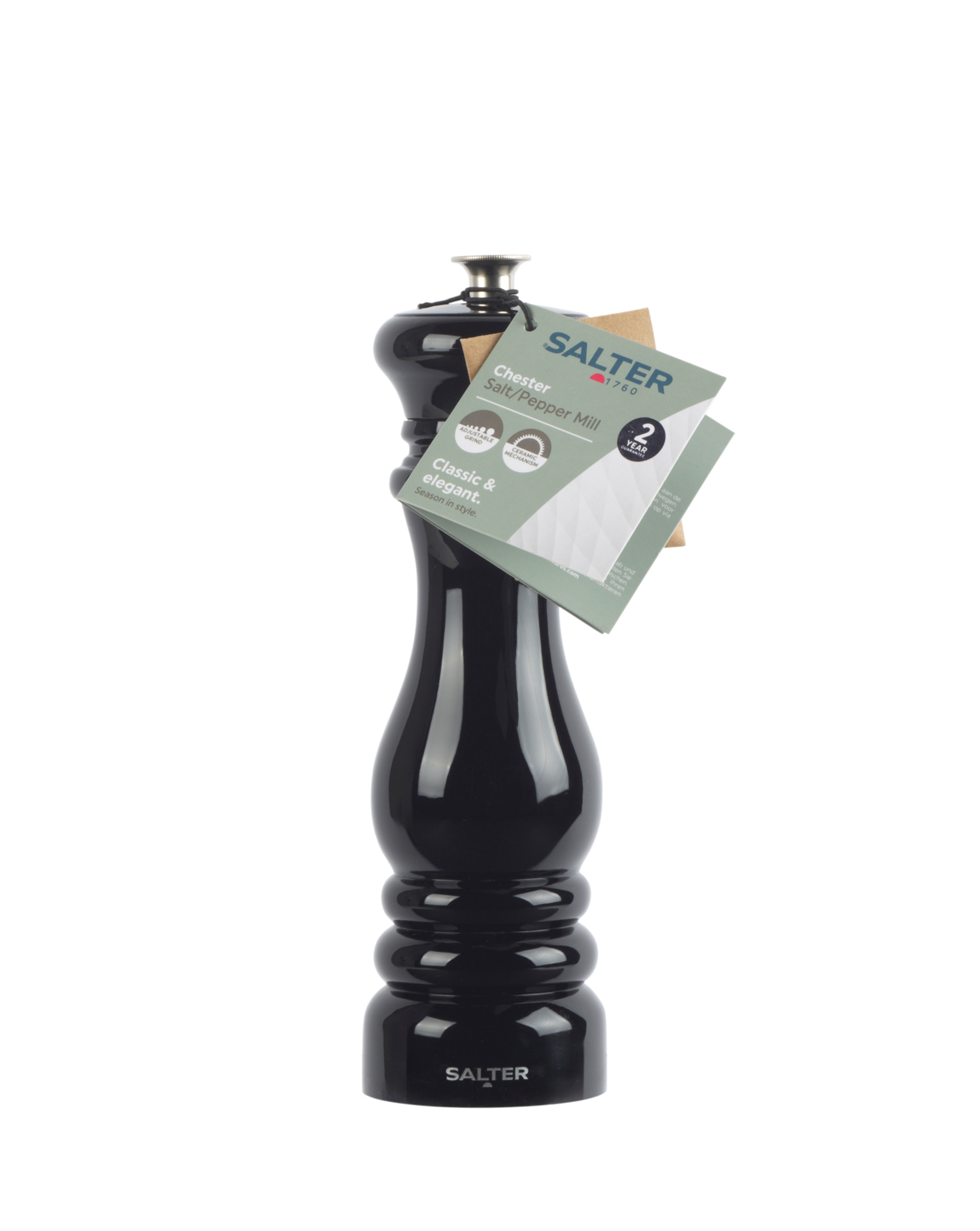 Salter Set of 2 Chester Mills - Black