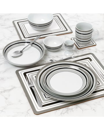 Waterside Brompton Grey 80 Piece Dinner Set