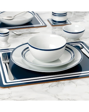 Waterside Blue Bistro 80 Piece Dinner Set