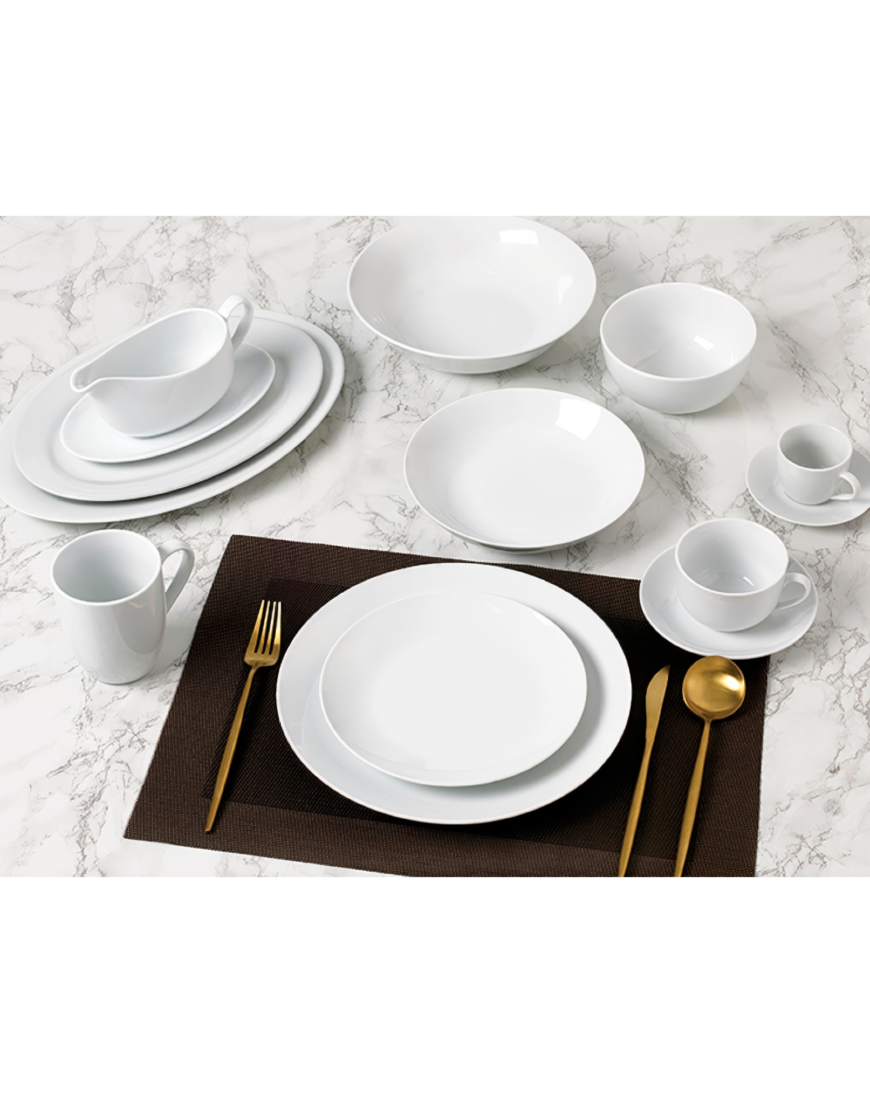 Waterside White 60 Piece Dinner Set
