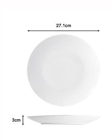 Waterside White Coupe 60 Piece Dinner Set