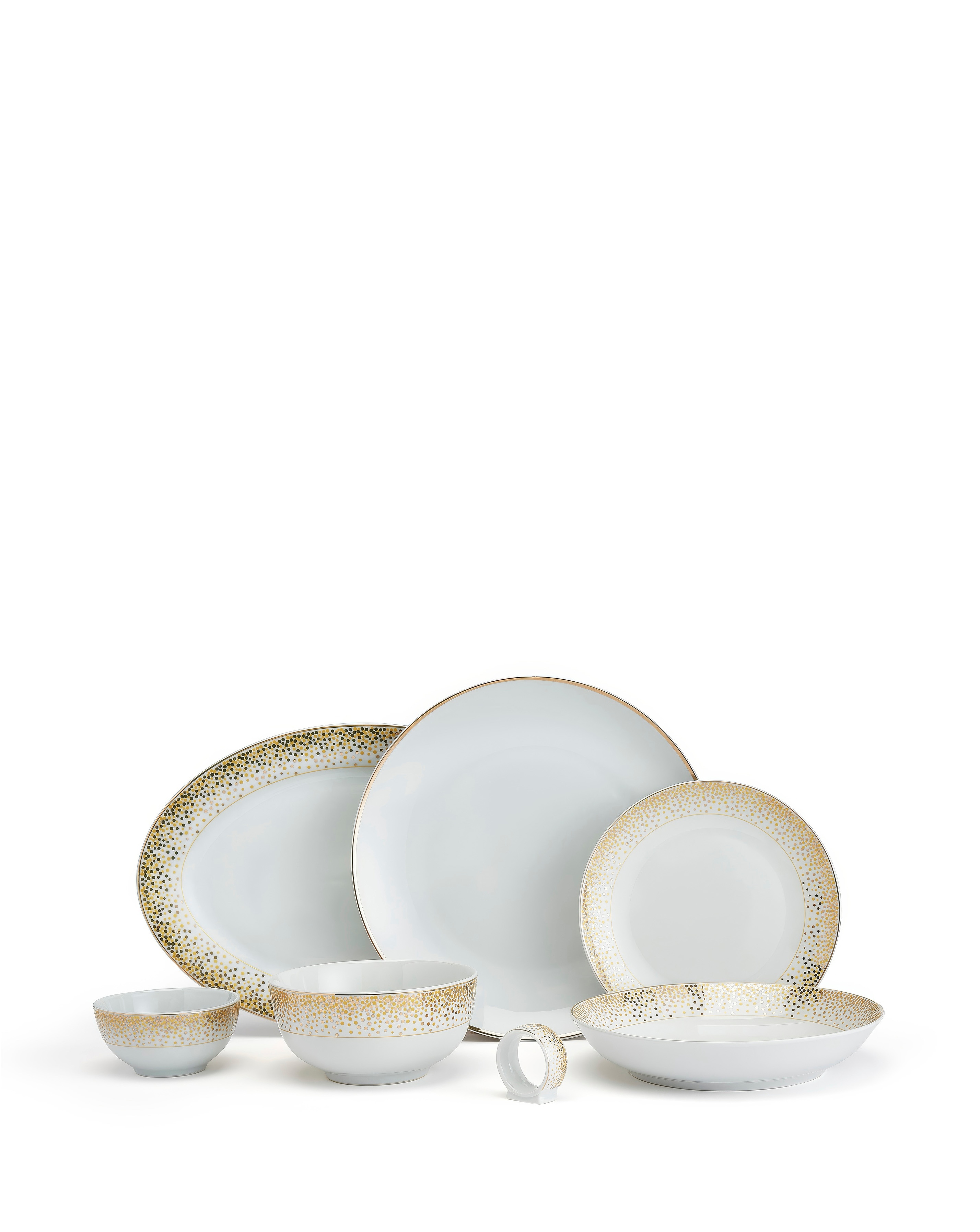 Waterside Gold Sparkle 50 PC Dinner Set