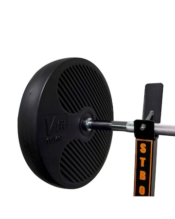 V-fit 50kg Vinyl Barbell & Dumbbell Weight Set