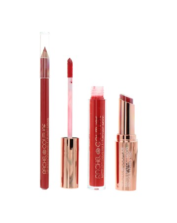 Rachel Couture Lip Kit Mood 3 Piece Gift Set: Lipstick Lip Gloss Lip Liner