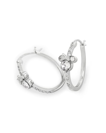 Minnie Mouse Silver Hoop Earrings
