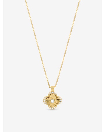 Jon Richard 18K Gold Plated Clover Pendant - Gift Box