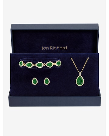 Jon Richard Gold Pear Drop Trio Set