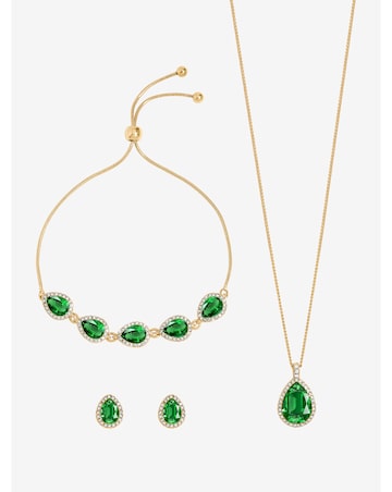 Jon Richard Gold Pear Drop Trio Set