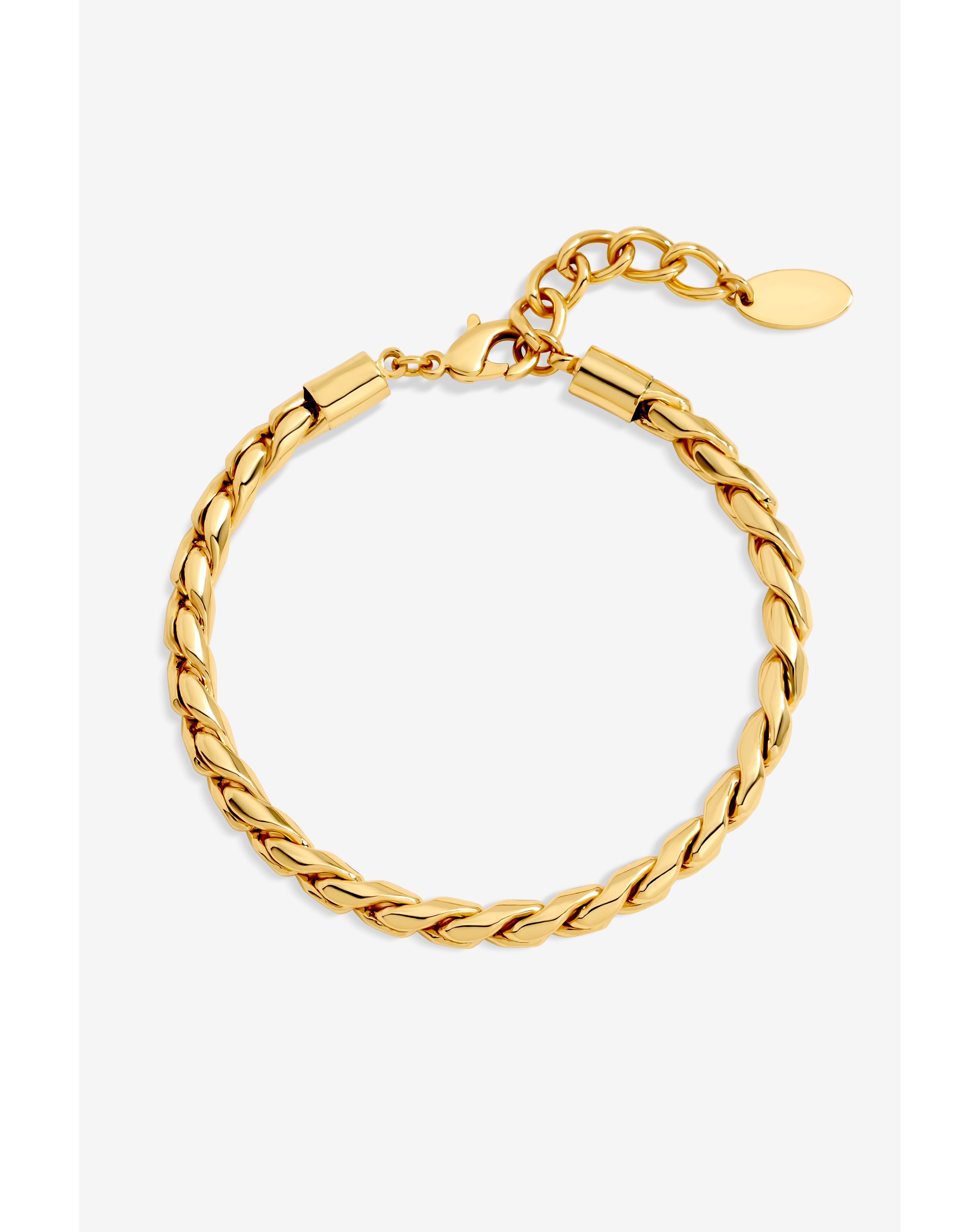 Gold Plated Twist Chain Bracelet