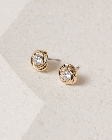 Jon Richard Gold Plated and Crystal Knot Earrings