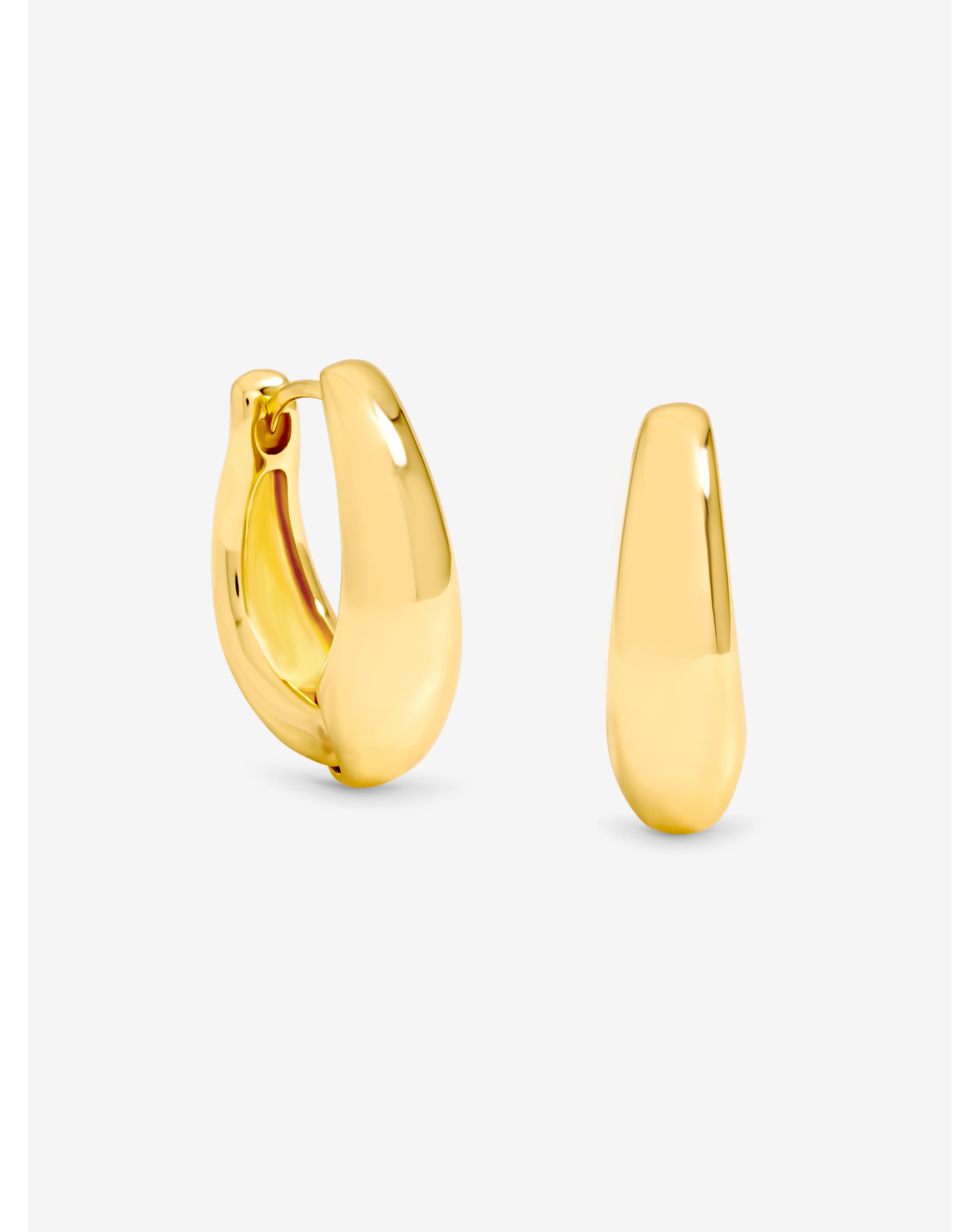 Gold Plated Polished Hoops