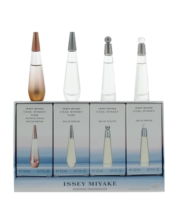 Issey Miyake LEau dIssey 4 Piece Miniature Gift Set For Women