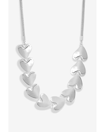 Mood Silver Polished Molten Heart Allway Necklace