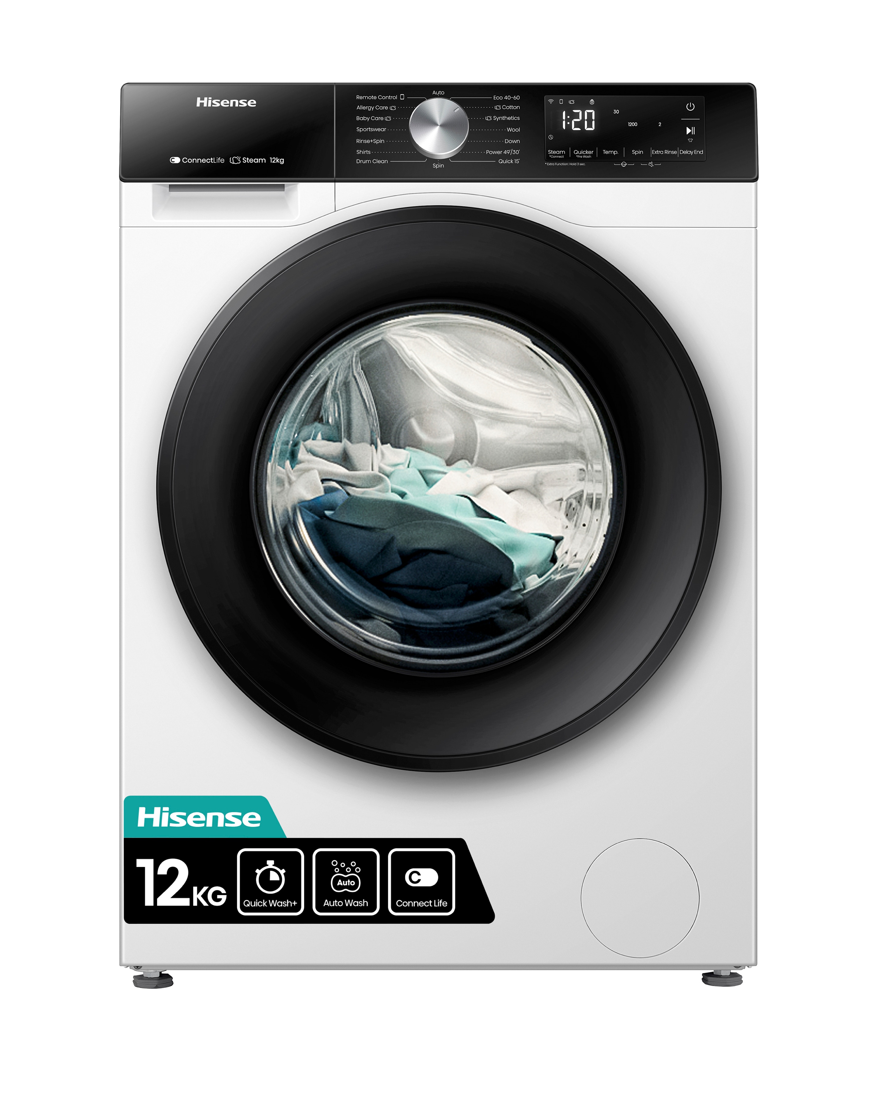 Hisense WF3S1243BW3 12kg Washing Machine