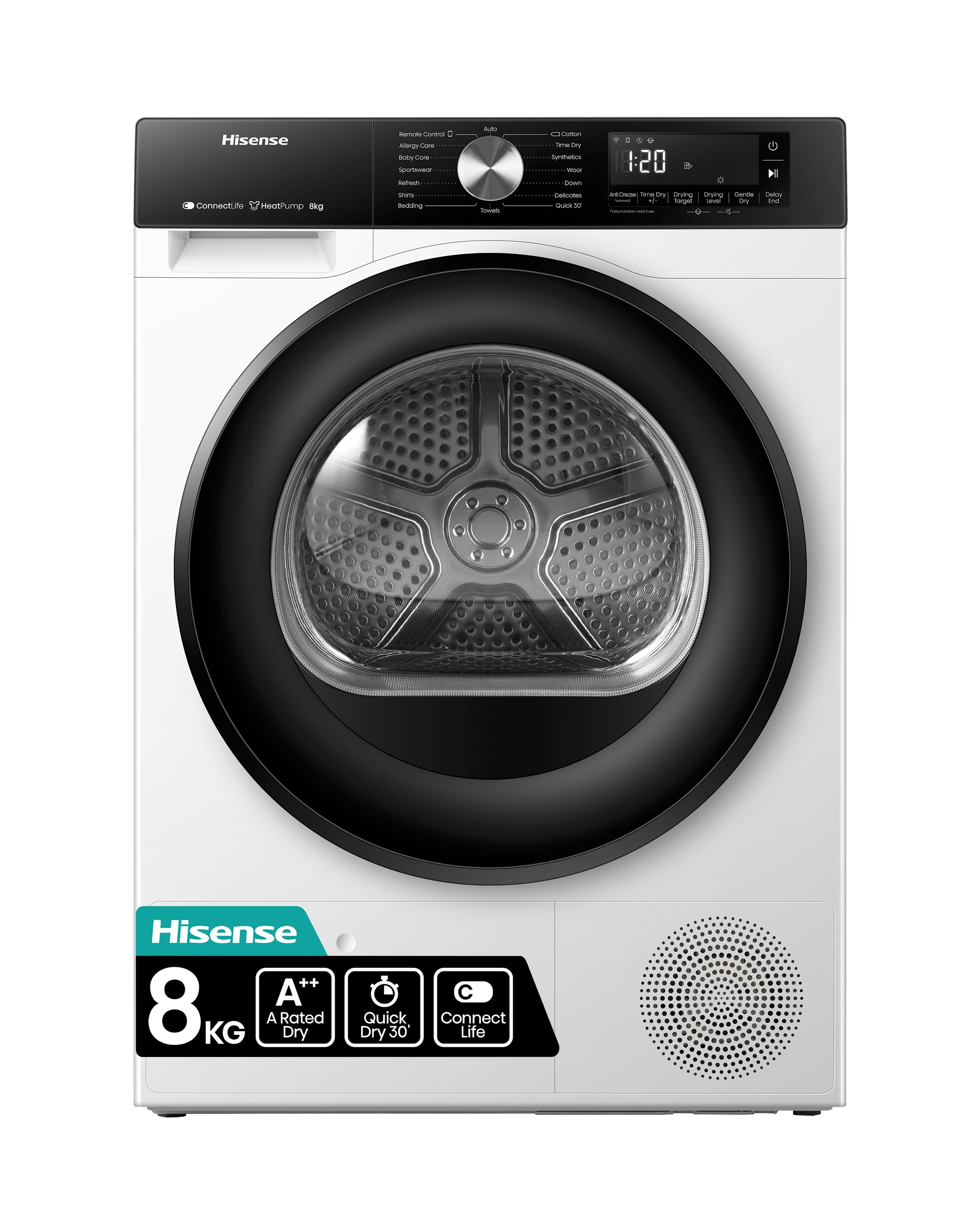 Hisense DH3S802BW3 8kg Tumble Dryer