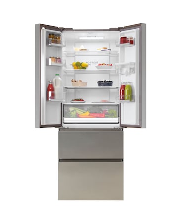Haier HFR5719EWMP Total No Frost American Fridge Freezer - Silver