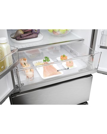 Haier HFR5719EWMP Total No Frost American Fridge Freezer - Silver
