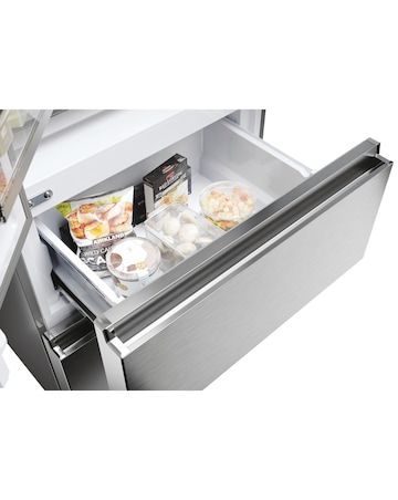 Haier HFR5719EWMP Total No Frost American Fridge Freezer - Silver