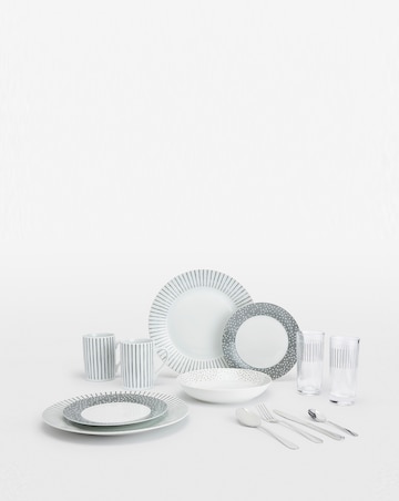 Waterside 36 Piece Grey Starter Dinner Set