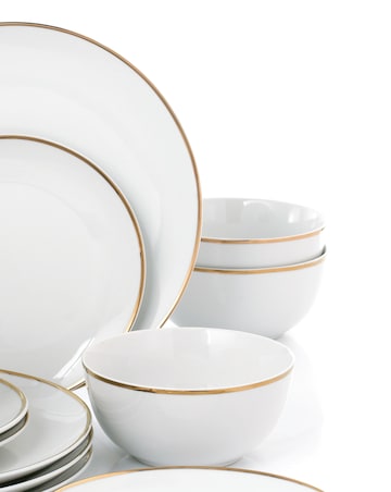 Waterside Goldline 12 Piece Dinner Set